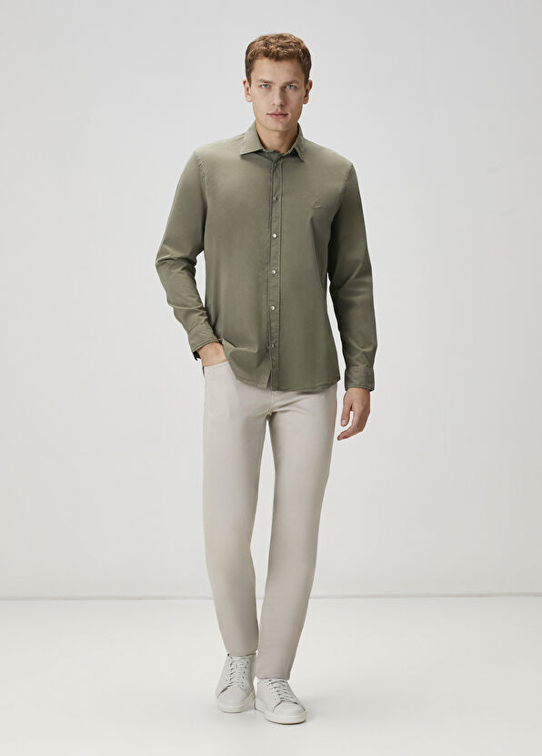 Beymen Club Relaxed Fit Light Khaki Shirt - 3