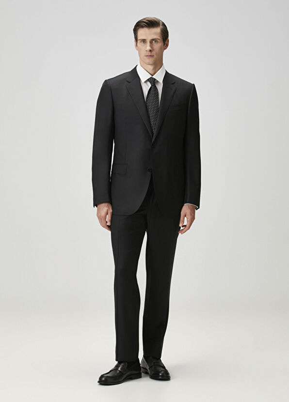 Siyah Yün Takım Elbise - Görsel 2