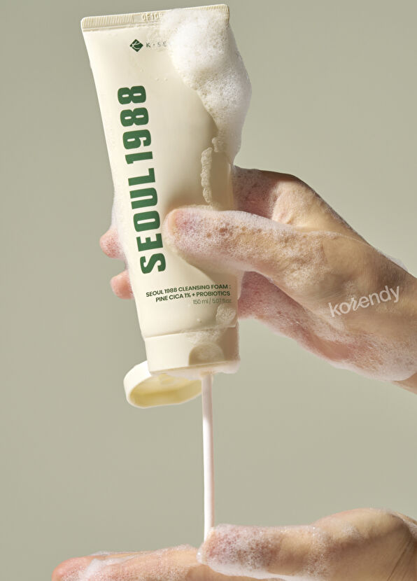 K-Secret Seoul 1988 Cleansing Foam Pine Cica 1% + Probiotics  Siyah ve Beyaz Nokta Önleyici ve Stres Karşıtı Çam Cica Özlü Köpük Temizleyici 150 ml - 2