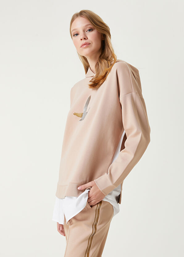 Beymen Club Beige Shirt Detailed Sweatshirt - 1
