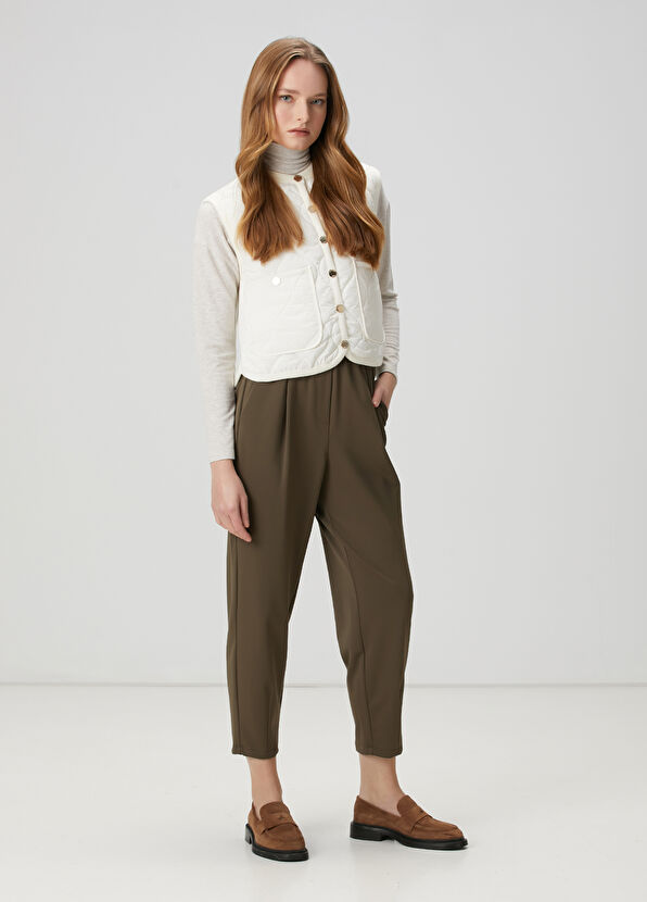 Beymen Club Ekru Kapitoneli Bomber Triko Yelek - 3