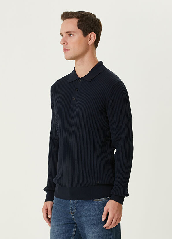 Beymen Club Navy Blue Polo Neck Knitwear - 4
