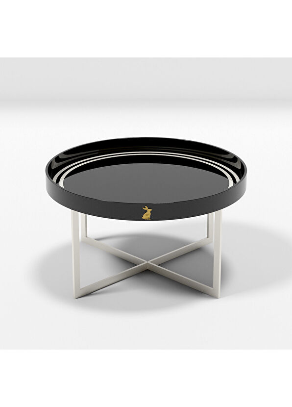 Wonderland Design Atelier Siyah Beyaz Lake Ahşap Orta sehpa - 2