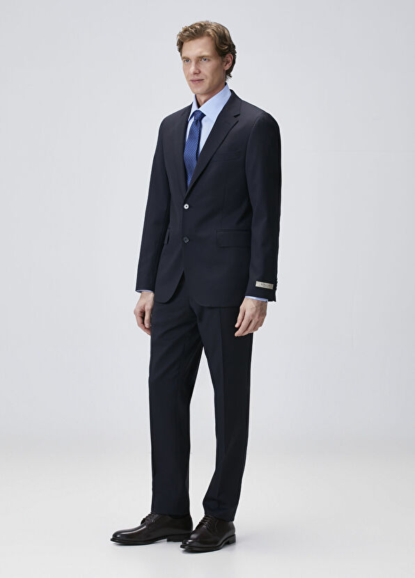 Drop 7 Lacivert Yün Takım Elbise - Görsel 4