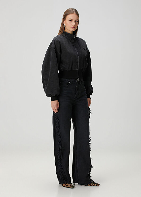 T by Alexander Wang Black Denim Jacket - 2