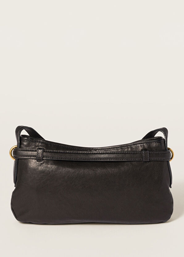 Miu Miu Aventure Siyah Napa Deri Kadın Omuz Çantası - 3