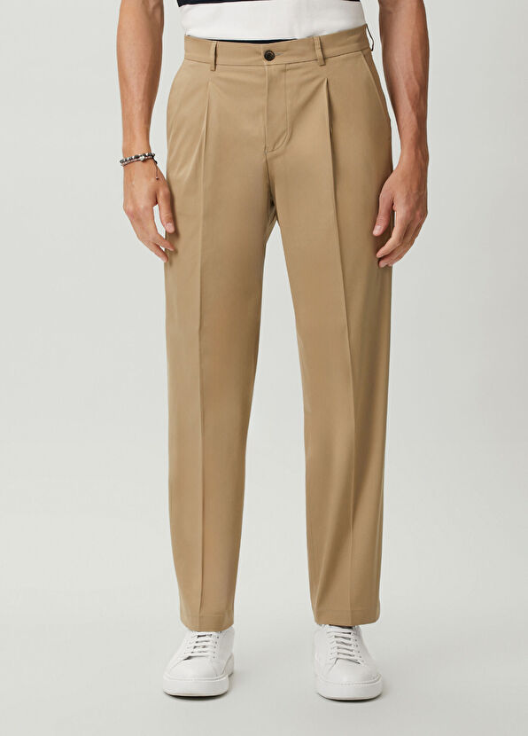 Beymen Club Dark Beige Pleated Trousers - 2