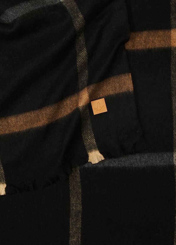 Beymen Club Beige Black Checkered Women's Scarf - 2