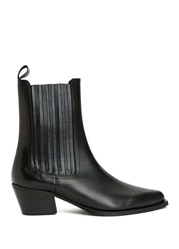 Beymen Club Black Women's Leather Western Boots - 1