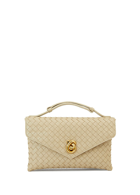 Knot Lock Bej Kadın Deri Çanta - Görsel 2