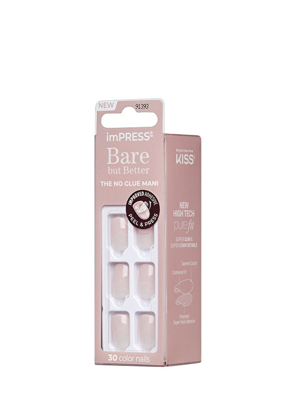 Impress Bare But Better Powder Ombre Self-Adhesive Short Fake Nails - 3