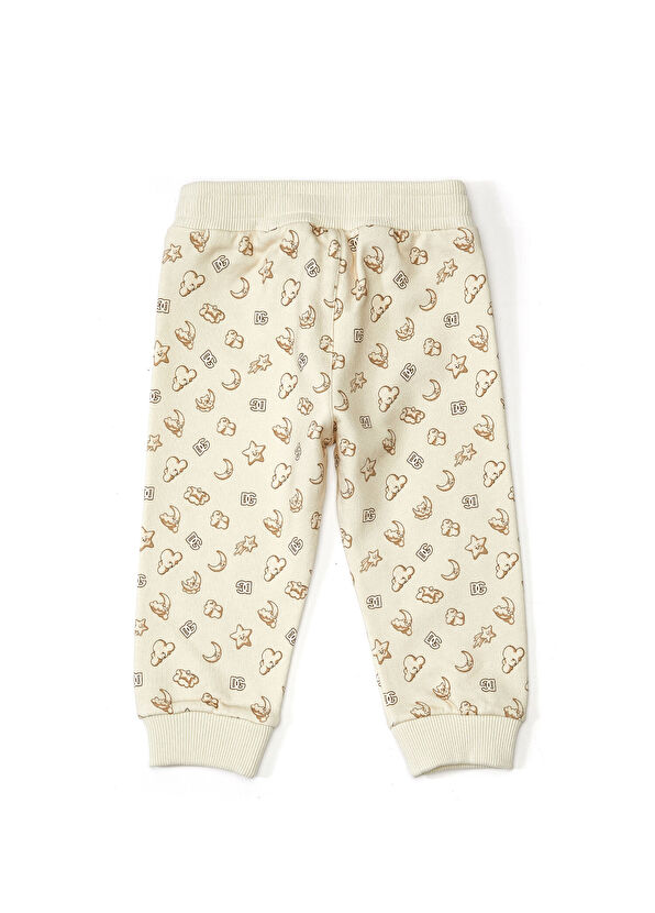 Dolce&Gabbana Bej Desenli Erkek Bebek Jogger Pantolon - 2