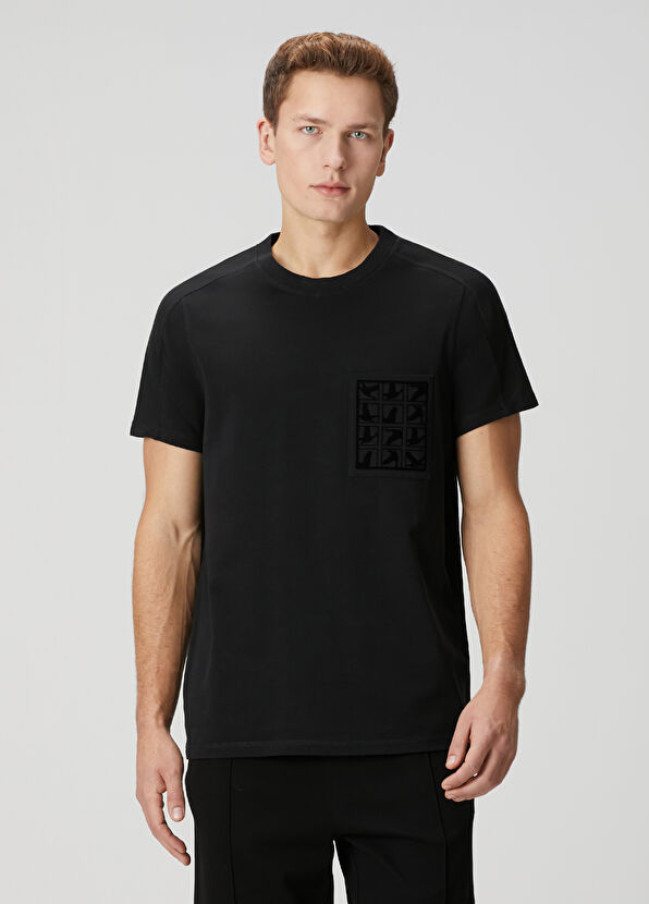 Beymen Club Siyah Cebi Logo Baskılı T-shirt - 1