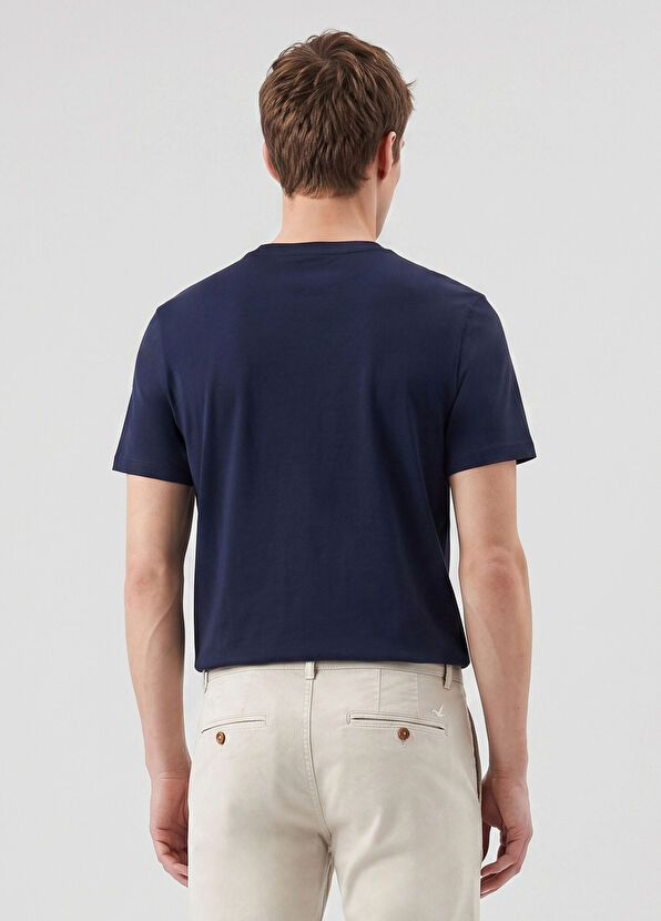 Beymen Club Regular Fit Lacivert Kaz Logolu T-shirt - 4