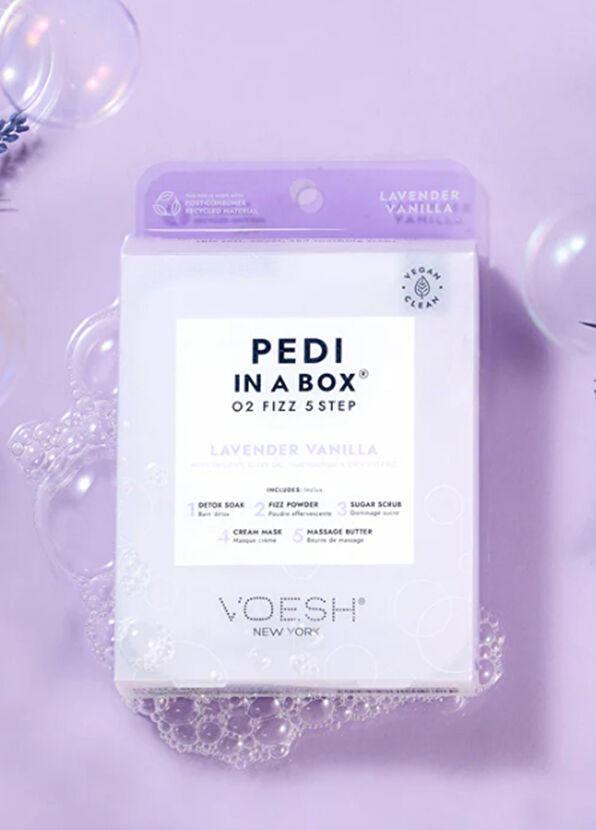 Voesh New York Pedi In A Box O2 Fizz Lavender Vanilla 5-Step Pedicure Set - 2