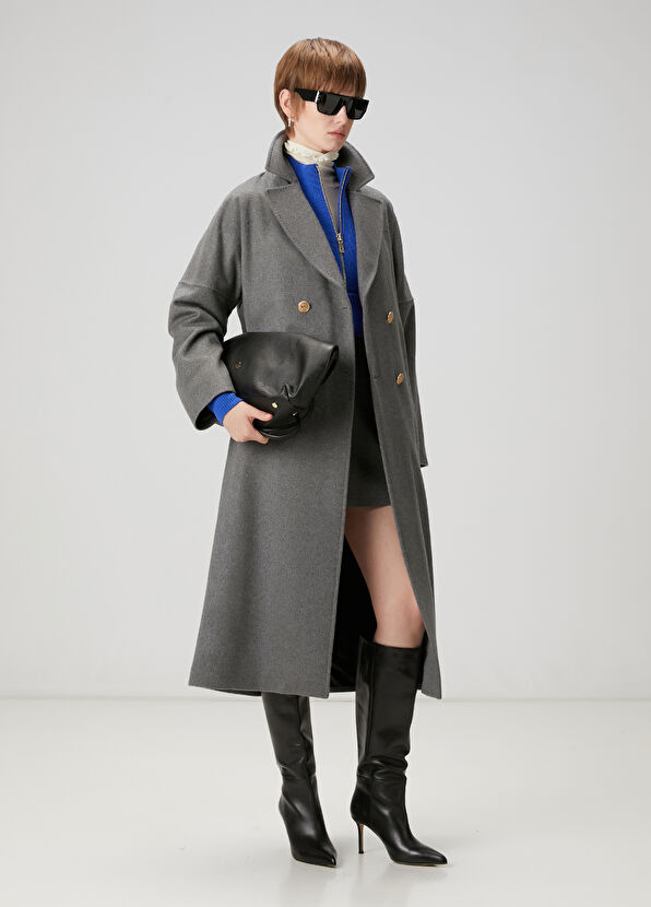 Beymen Club Gri Yün Palto - 2