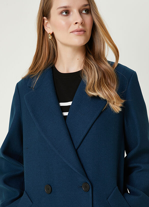 Beymen Club Oil Double Breasted Wool Coat - 2