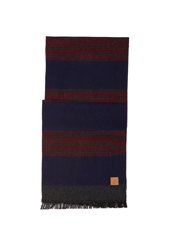 Beymen Club Bordo Lacivert Erkek Atkı - 2