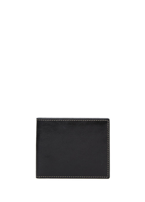 Beymen Club Black Contrast Stitched Men's Leather Wallet - 1