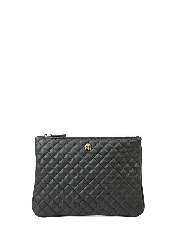 Siyah Kapitoneli Kadın El Portföyü - Görsel 2