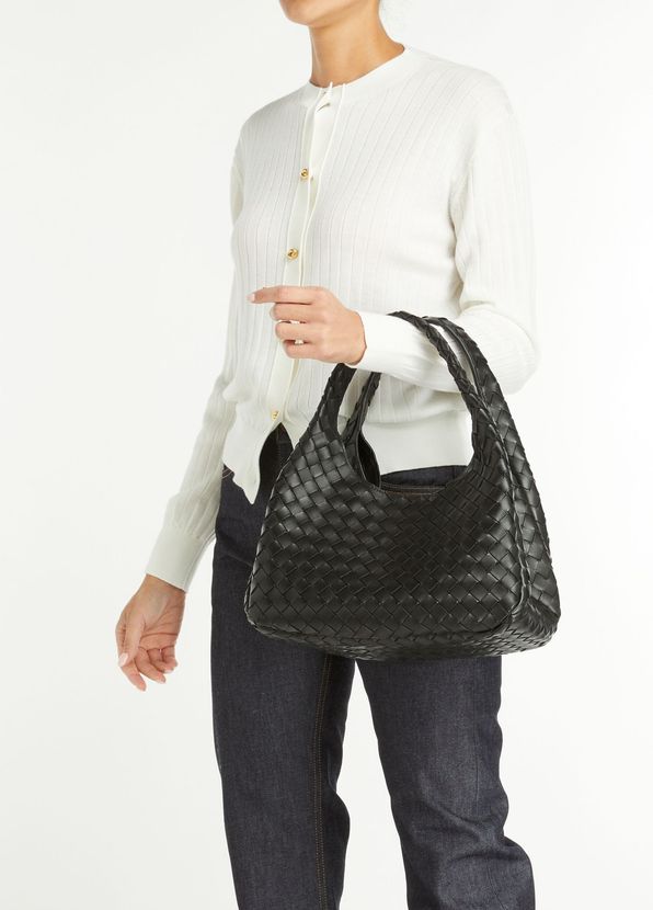 Bottega Veneta Campana Siyah Kadın Deri Çanta - 2