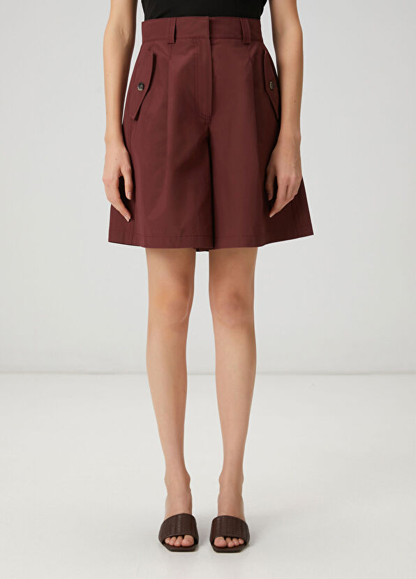 Beymen Club Burgundy pleated shorts - 2
