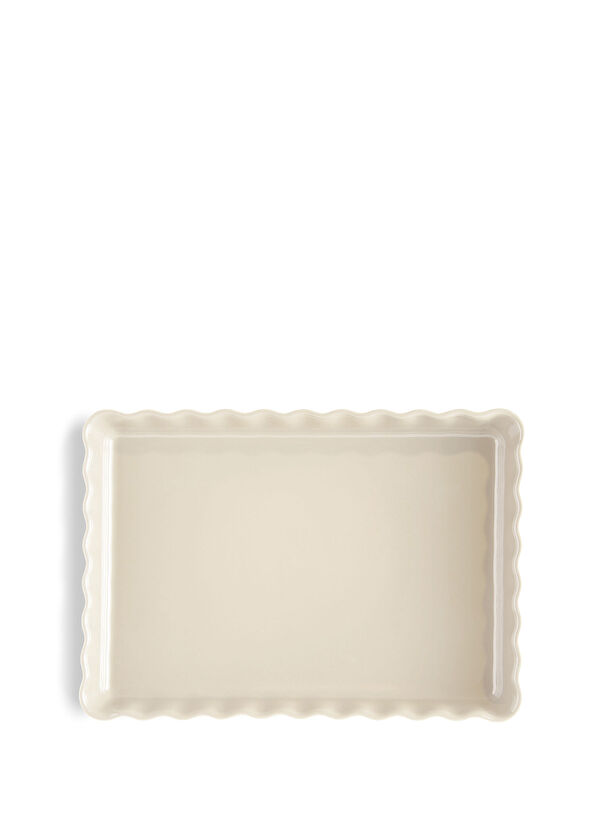 Emile Henry Ecru Ceramic Rectangular Pie Quiche Oven Dish 33x24 cm - 2