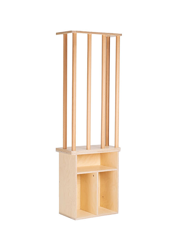 Orfis Kids Montessori Birch Wood Plush Toy Storage Unit and Bookcase - 1