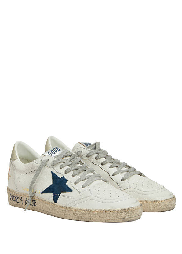 Ball Star Beyaz Erkek Deri Sneaker - Görsel 4