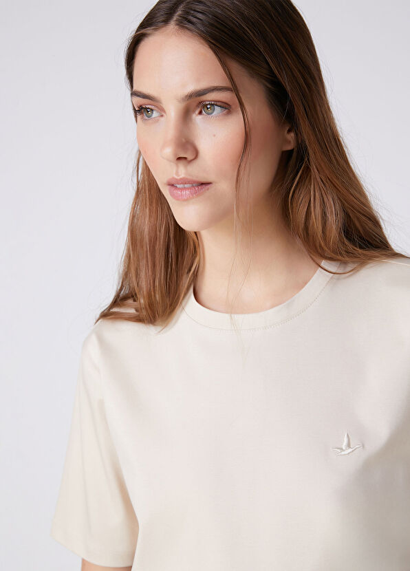 Beymen Club Beige Basic T-Shirt - 2