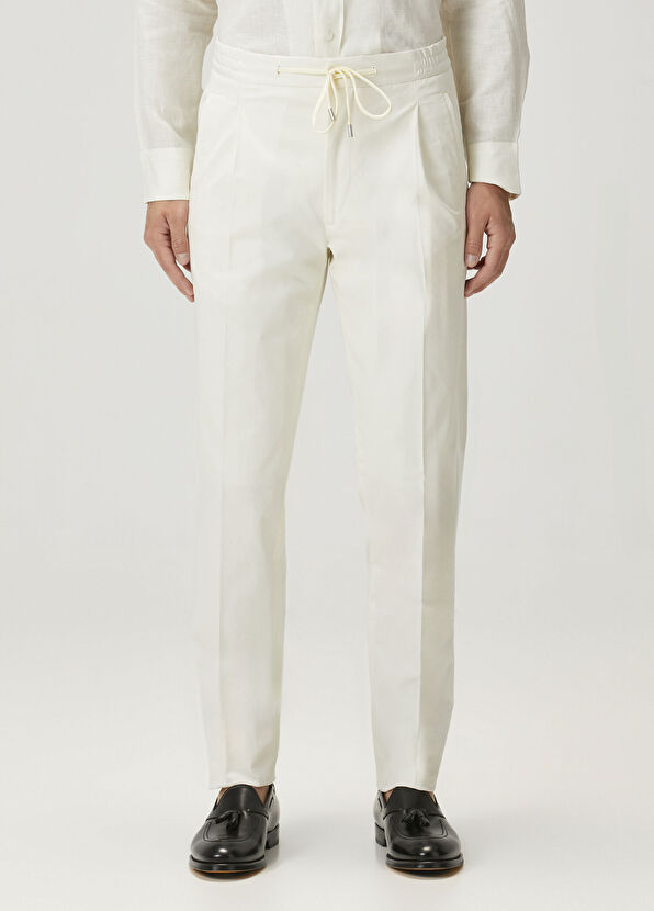 Lardini Bej Beli Kordonlu Pantolon - 2