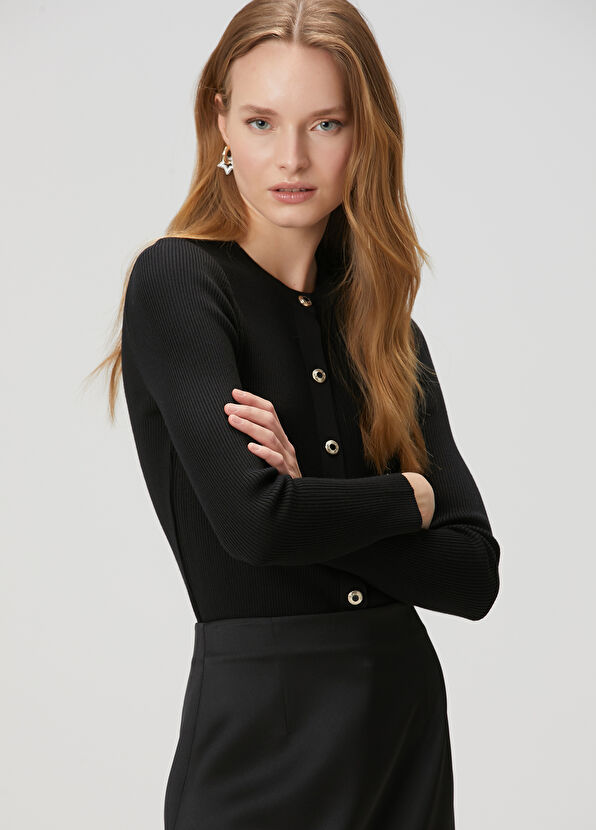 Beymen Club Siyah Ribli Hırka - 4