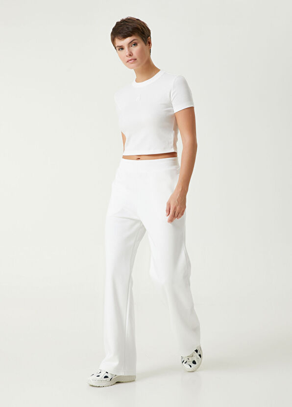 Academia Beyaz Jersey Pantolon - 2