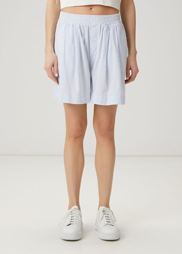 Beymen Club Blue Striped Shorts - 2