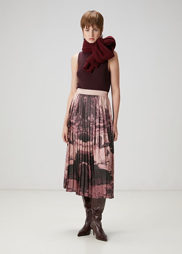 Beymen Club Pembe Pileli Midi Etek - 2