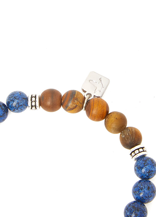 Beymen Club Navy Brown Natural Stone Men's Bracelet - 2