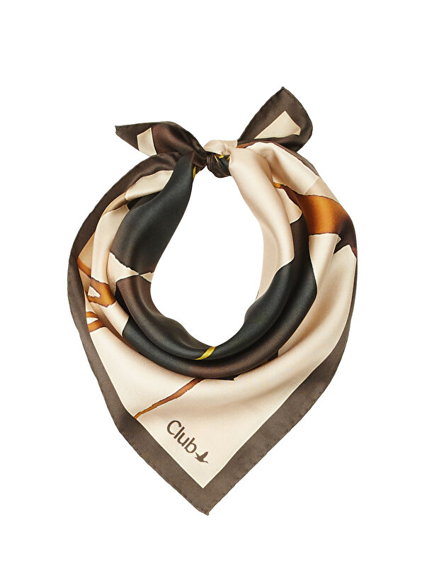 Beymen Club Bej Desenli İpek Eşarp - 2