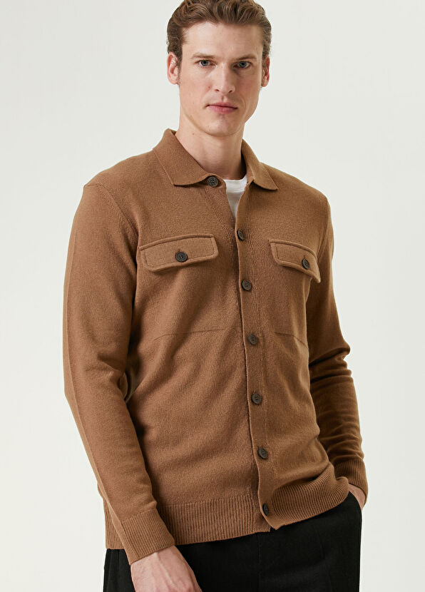 Beymen Collection Kamel Yün Triko Gömlek - 2