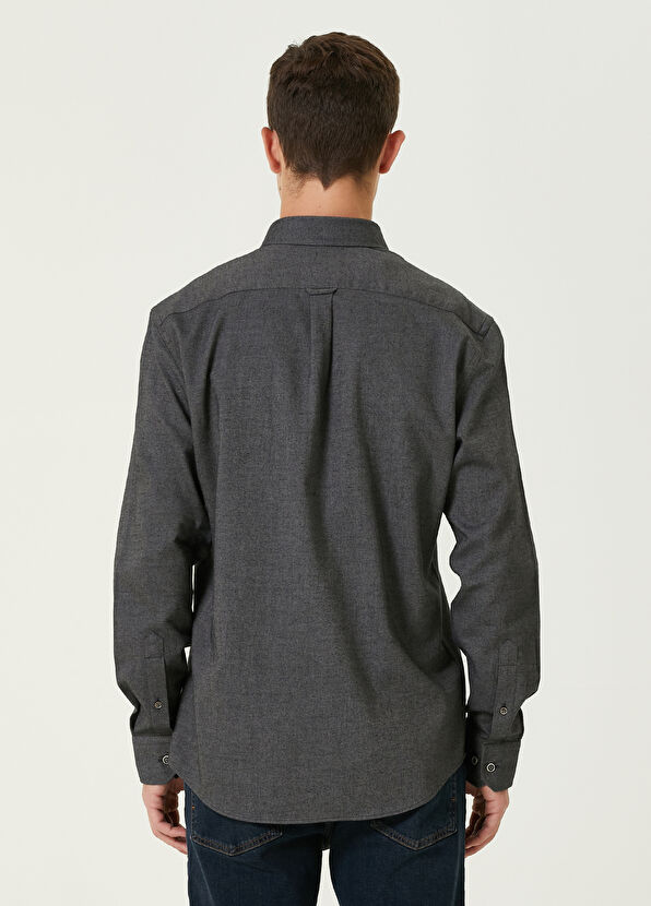 Beymen Club Comfort Fit Antrasit Flannel Gömlek - 4