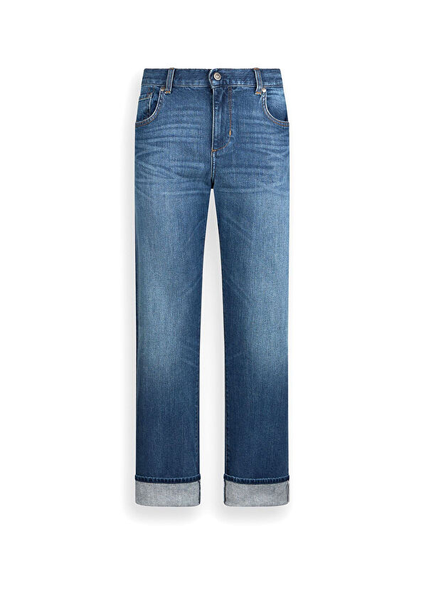 Liu Jo Mavi Düz Kesim Kadın Jean Pantolon - 1