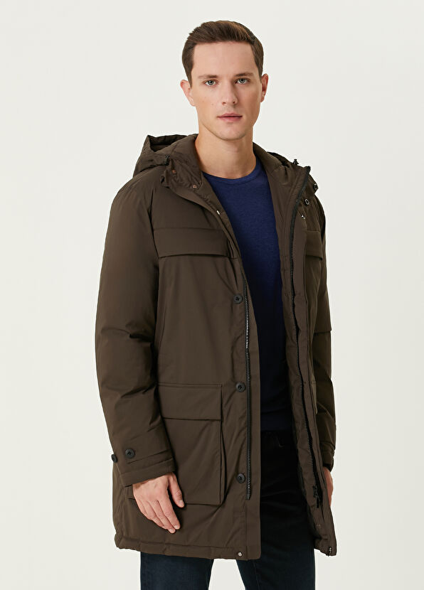 Beymen Club Haki Kapüşonlu Parka - 1