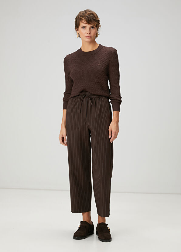 Beymen Club Kahverengi Saç Örgü Basic Kazak - 2