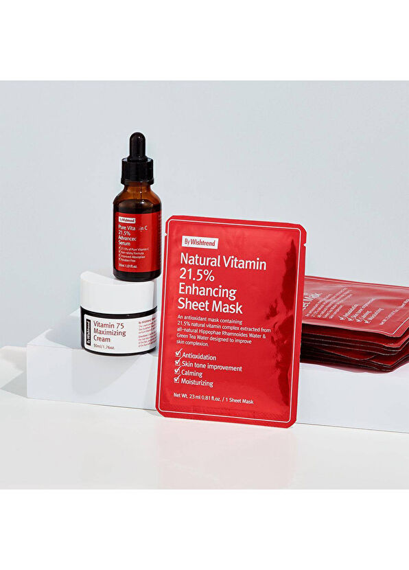 By Wishtrend Natural Vitamin C21,5% Enhancing Sheet Mask Besleyici Vitamin Maskesi 23gr - 4