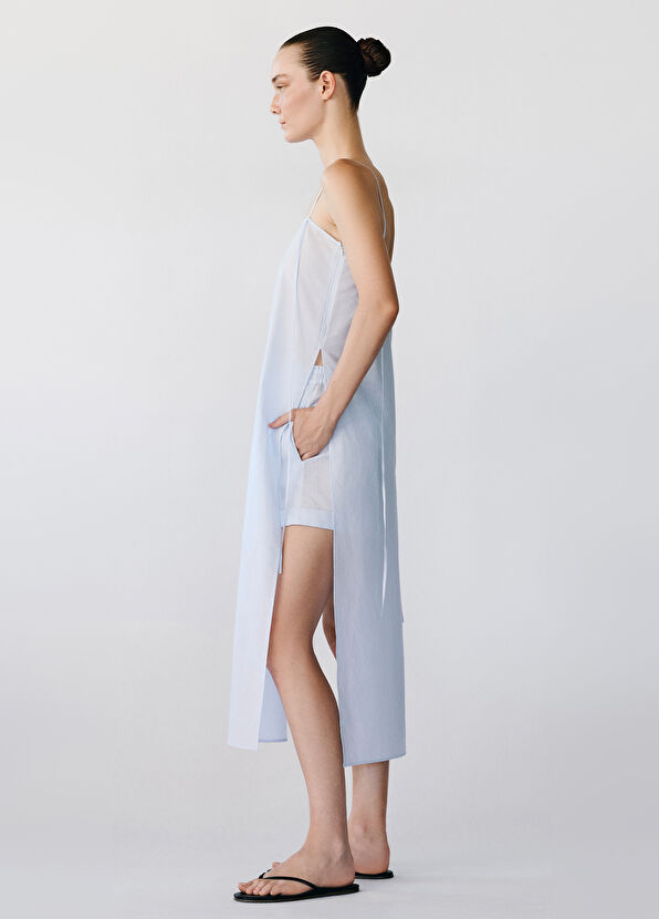 Rawe Hutton Açık Mavi Askılı Yandan Yırtmaçlı Kadın Uzun Tunik - 3