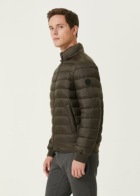 Beymen Club Haki Kapüşonlu Puff Mont - 4