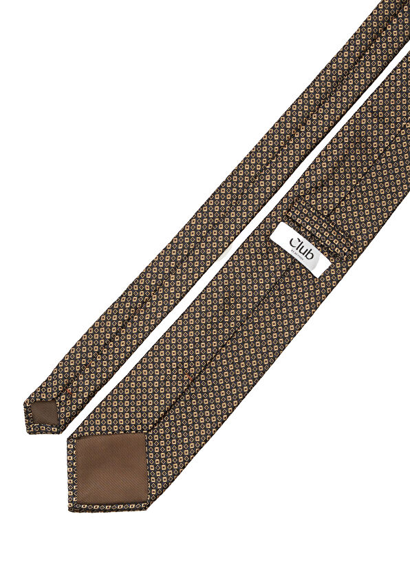 Beymen Club Lacivert Geometrik Desenli İpek Kravat - 2