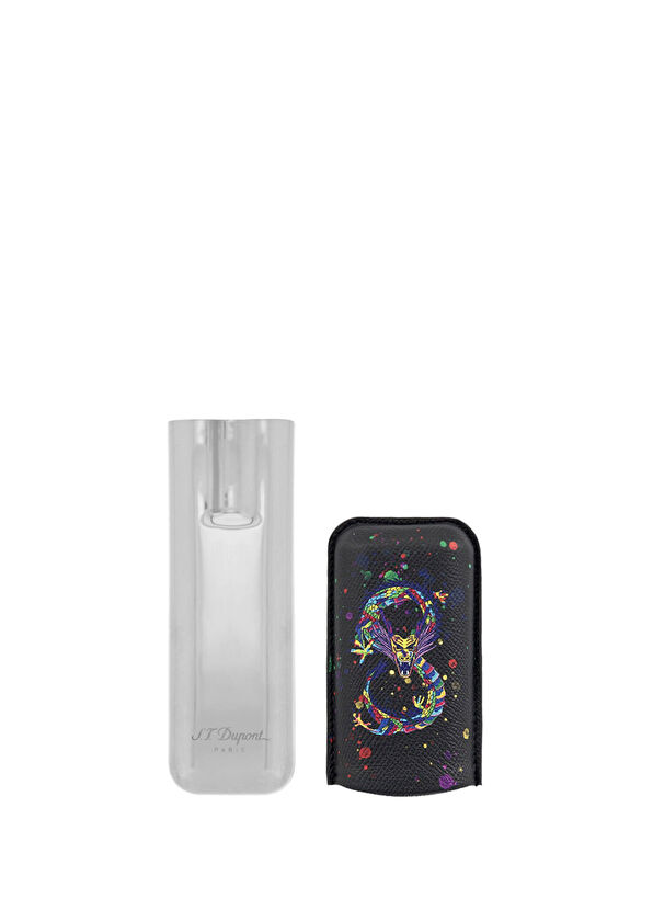 S.T. Dupont Dragon Black Metal Leather Cigar Case - 2