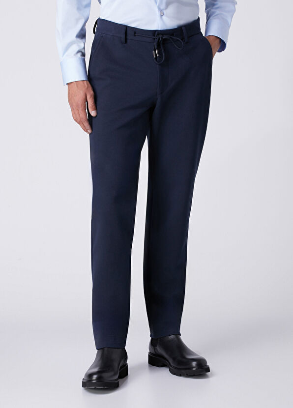 Beymen Club Regular Fit Navy Blue Diagonal Sports Trousers - 2