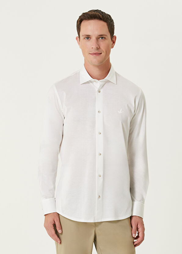 Beymen Club Slim Fit Beyaz Stretch Supreme Gömlek - 1