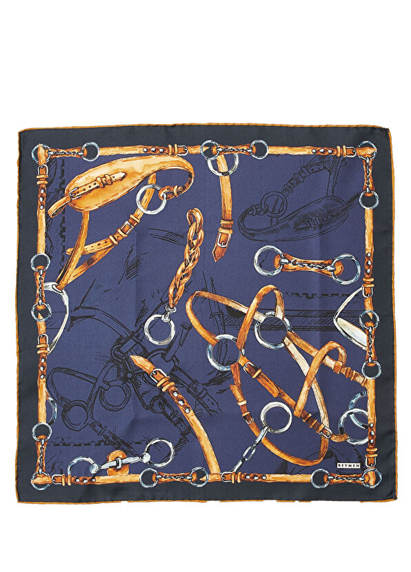 Beymen Lacivert Kadın İpek Fular - 1